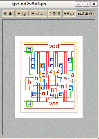 Postscript layout graphic