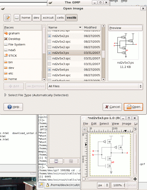 GIMP schematic example