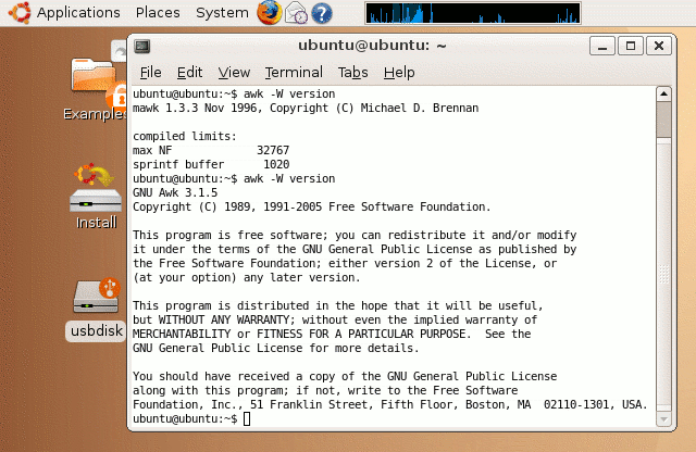 check gawk installation